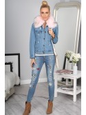 Jacheta denim roz pal 702 - Magazin online - Boutique